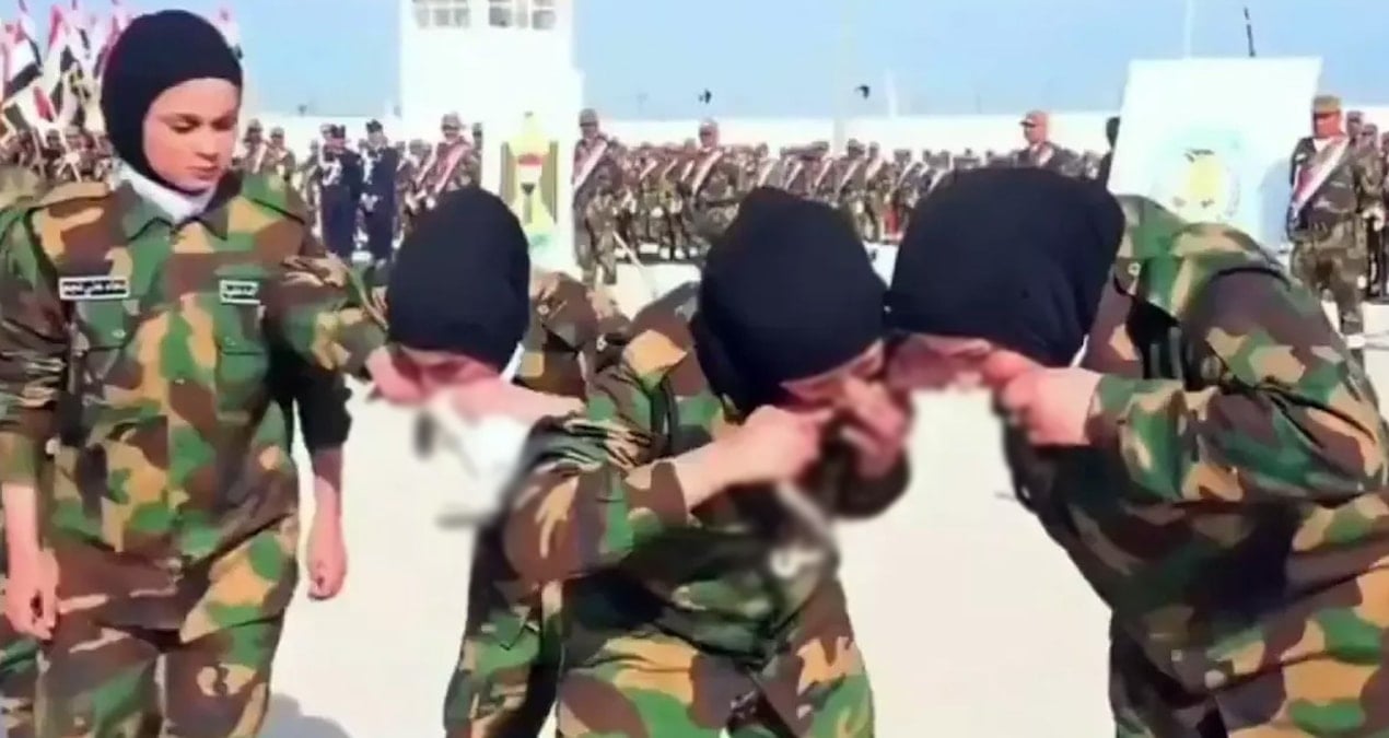 komsu ulkede orduya katilan kadin askerlerden mide bulandiran toren b1Ru3pGn